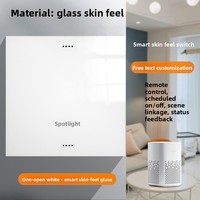 Interrupteur intelligent avec panneau tactile en verre et commande vocale intégrée à l'application Mi Home, modèle 86