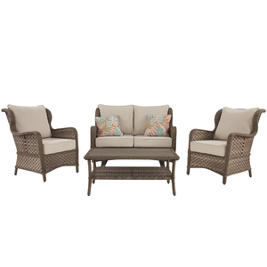 Meubles de jardin de loisirs de haute qualité de style moderne, ensemble de canapé en rotin moelleux et élégant - Product Image 1