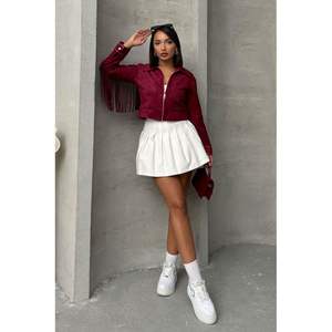 Chaquetas Reversibles con Borlas para Mujer al por Mayor, Forro de Franela Suave con Spandex, Relleno de Poliéster y Algodón, Talla XL para Primavera y Otoño - Product Image 5