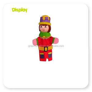 Ensemble de marionnettes de royauté <span class=keywords><strong>en</strong></span> <span class=keywords><strong>bois</strong></span> Vivid 4 pouces pour enfants semblant marionnettes de <span class=keywords><strong>ventriloque</strong></span> à doigt - Product Image 6