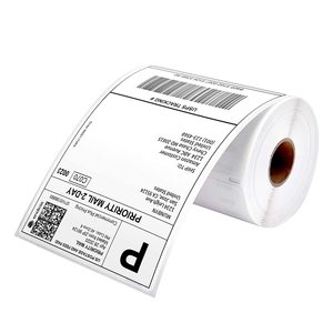 Échantillon gratuit 4x6 étiquettes thermiques compatibles 2000 étiquettes en pile fanfold 4 "X 6" étiquettes d'envoi thermique direct - Product Image 2