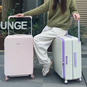 กระเป๋าเดินทางอลูมิเนียมอิมูเซ่ขนาด 20 นิ้ว ดีไซน์สีสันตัดกัน ความจุขนาดใหญ่ พร้อมกุญแจรหัสและล้อหมุนได้ 360 องศา - Product Image 4