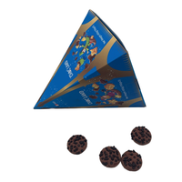 Kunden spezifische Weihnachts pyramide Wellpappe Geschenk box Schokolade geformt mit UV-Vorteil und Prägung Druck handhabung