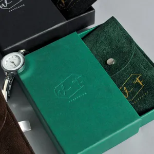 Oem Hoge Kwaliteit Luxe Custom Papier Zwart Horloge Doos Verpakking Horloge Dozen Verpakking