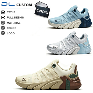 Chaussures de marche décontractées unisexes à enfiler, baskets athlétiques respirantes <span class=keywords><strong>en</strong></span> maille, semelle intermédiaire EVA à coussin épais géométrique, sangle <span class=keywords><strong>en</strong></span> TPU, logo personnalisé - Product Image 1
