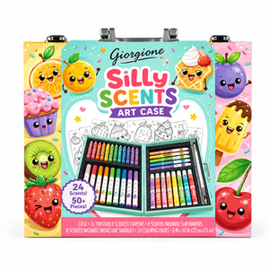 Set di Materiali Artistici per Bambini Giorgione, Pastelli Profumati Professionali, Pennarelli Lavabili, Fogli <span class=keywords><strong>da</strong></span> <span class=keywords><strong>Colorare</strong></span>, Valigetta Artistica - Product Image 1