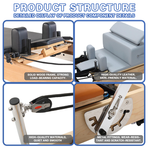 Nouveau lit de réforme Pilates <span class=keywords><strong>Cadillac</strong></span> en acier allié JUNYIRUN pour studio de Pilates, équipement d'exercice de santé - Product Image 3