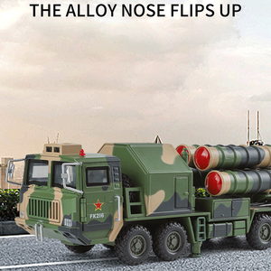 Modèle de véhicule de missile anti-aéronautique longue portée HQ-9 en alliage moulé sous pression, échelle 1:40, jouet de voiture, cadeau d'anniversaire - Product Image 5