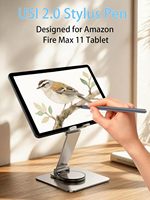 Stylet Fire Max 11 2025 amélioré en aluminium ergonomique antidérapant légèrement hexagonal pour tablette, certifié USI 2.0, 4096 niveaux de pression