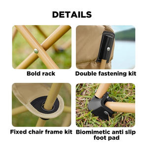Chaise de <span class=keywords><strong>camping</strong></span> légère CHENYUE en gros, type lune, en tissu Oxford, avec cadre en acier, pliable et portable - Product Image 2