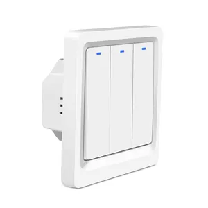 WiFi Intelligente Push Button Switch 3-Way Smart vita Tuya App di Controllo Funziona con Alexa Google Casa
