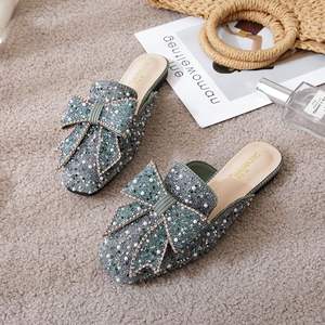 Sandali Donna Femme Loafer Bow Upper Slides Mules Style Sandalias planas para mujer para damas 2024 - Product Image 3