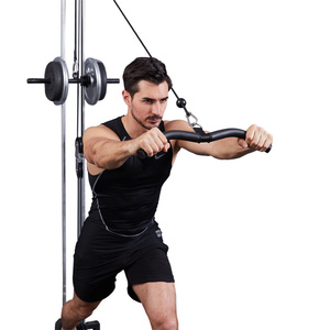 Gimnasio LAT Pull Down Bar <span class=keywords><strong>Polea</strong></span> Cable Máquina Accesorios Tríceps Press Down Accesorios Gimnasio en casa Fuerza Ejercicio Accesorios - Product Image 2