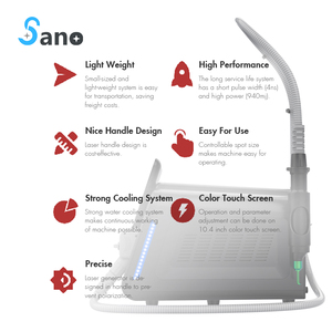 Hot bán picosecond Q Switched ND Yag laser Loại bỏ hình xăm máy - Product Image 4