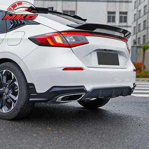 Pour Honda Civic 2022-2026 Hatchback Mugen Becquet arrière de pare-chocs, jupe de coin, noir mat, kit carrosserie de haute qualité - Product Image 2