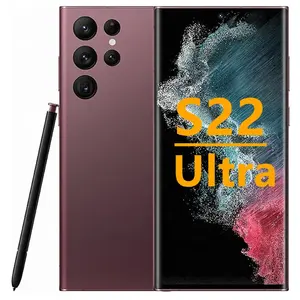 S22 ponsel Ultra 5G 128GB Android 256GB, ponsel baterai besar ultra-5 G dengan pena