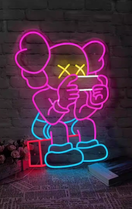 Cho kaws bear-hình bức tượng neon ánh sáng dấu hiệu chất lượng cao tùy chỉnh thiết kế pin/USB powered IP65 trang trí bầu không khí - Product Image 2