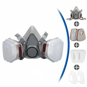 Masker Respirator <span class=keywords><strong>Gas</strong></span> wajah penuh, masker ceertification CE asli, dapat digunakan kembali - Product Image 1