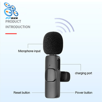 Microphone à main en gros d'usine avec haut-parleur Microphone espion INTERVIEW caché Microphone Lavaliere sans fil