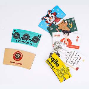 ปลอกแก้วกระดาษคราฟท์แบบใช้แล้วทิ้งพิมพ์โลโก้ได้ ปลอกแก้วกระดาษลูกฟูกสำหรับเครื่องดื่มร้อน เช่น กาแฟ ชานมไข่มุก สไตล์เกาหลี - Product Image 3