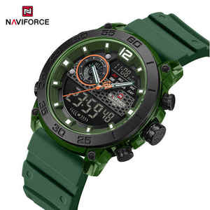 นาฬิกา Naviforce 6104 NF6104 ราคาประหยัด นาฬิกาควอตซ์แท้ สไตล์หรูหราสำหรับผู้ชาย นาฬิกาข้อมือดิจิตอลสำหรับผู้ชาย Relogio Masculino Relojes - Product Image 1