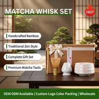 Ensemble Matcha Personnalisé – Vente en Gros – Bol à Matcha Japonais en Céramique Baili, Fouet à Thé, Boîte Colorée, Ensemble Fouet à Thé