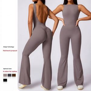 Combinaison sans couture dos nu pour femme, sexy, effet ventre plat, idéale pour la gym, le fitness, le sport, l'entraînement et le yoga - Product Image 2