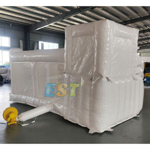 <span class=keywords><strong>Casa</strong></span> de rebote <span class=keywords><strong>blanca</strong></span> para <span class=keywords><strong>alquiler</strong></span> de fiestas con tobogán y pozo de bolas Castillo hinchable de boda para juegos suaves para interiores y exteriores para fiestas - Product Image 4