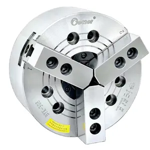 Mesin bubut hidrolik vertikal, pelat Chucks 3 Jaw Lathe Chuck dengan Centering 3 Jaw Chuck untuk mesin bubut Cnc