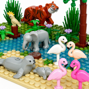 <span class=keywords><strong>Set</strong></span> di Costruzioni Mondo Animale MOC, Diorama Zoo, Mattoncini, Puzzle 3D, Giocattolo Educativo per Campeggio e Regalo per Tutte le Età - Product Image 3