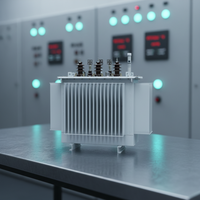 Transformateur de distribution triphasé immergé dans l'huile de haute qualité 10 kV 11 kV vers 380 V 400 V pour l'énergie électrique hydroélectrique industrielle