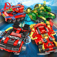 Juguete Robot de Bloques de Construcción Transformable en 3 Formas, Coche de Carreras, Nave Espacial, Mecha, Juego de Ladrillos Educativos, Bloques de Construcción DIY