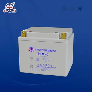 Factory supply 6-FM-45A 12V 45Ah Flame Retardant ABS battery Rechargeable Flat Plate LEAD ACID BATTERY