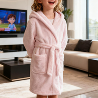 Jubah Mandi Berkerudung Anak-Anak Model Baru Lucu Berkualitas Tinggi Jubah Mandi Anak Perempuan Grosir Jubah Tidur Flanel Musim Dingin Anak Perempuan