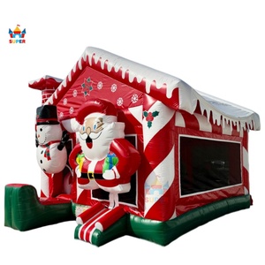 Castillo Inflable Temático de Navidad Marca Super Castle, Material de PVC, Fácil de Instalar, para Fiestas Infantiles, <span class=keywords><strong>Alquiler</strong></span> de Castillo Inflable - Product Image 3