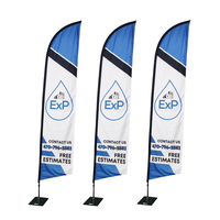 Drapeau publicitaire d'usine d'approvisionnement personnalisé décorer en gros publicité extérieure promotionnelle larme drapeau de plumes de plage