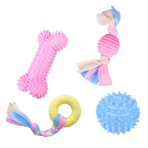 Borejia dayanıklı çevre dostu küçük yavru boresopa kauçuk köpek oyuncak topu katı desen sıkıntı kabartma Pet malzemeleri için - Product Image 1