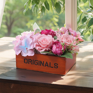 <span class=keywords><strong>Orchidea</strong></span> Phalaenopsis Artificiale in Confezione Regalo, Fiore Finto in Vaso, Decorazione Rustica per Casa, Hotel, Ristorante, Esposizione da Tavolo - Product Image 1