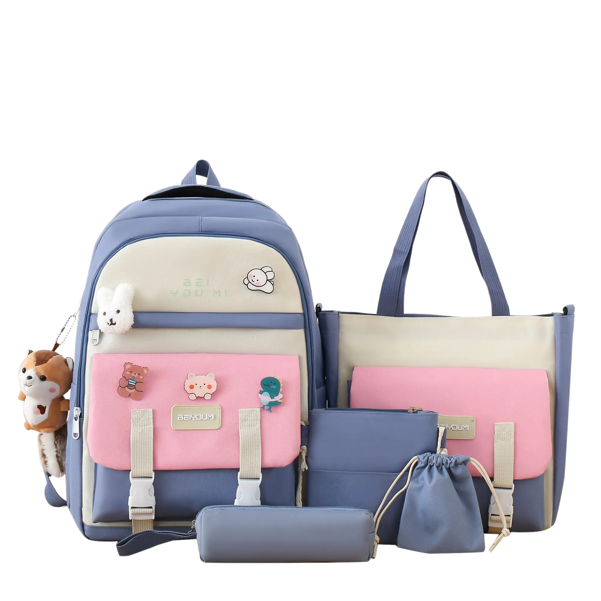 Neuankömmling Wasserdichter Rucksack für Jugendliche Primary School bag Custom Bookbag Kinderbuch tasche Schult aschen 3 In 1 Set