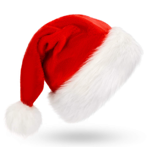 Fournitures de noël chapeau de père noël en feutre décoré - Product Image 1