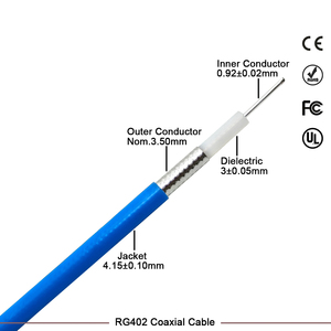 Câble coaxial RF semi-flexible à faible perte RG402 RG141 |   Câble d'antenne conducteur en argent pour instruments de test, câble sans fil - Product Image 5