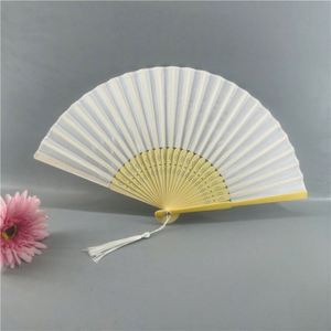 Éventail blanc personnalisé à faire soi-même, avec logo imprimé, pour cils, mariage, portable, en papier japonais vierge - Product Image 5
