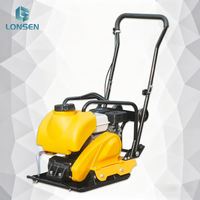 Compacteur à plaque vibrante thermique C90T avec réservoir d'eau, machine de compactage de sol et d'asphalte autoportée