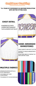 OEM iki ton renk eşleştirme Cheer kadro üniforma düşük adedi 10 takım özel amigo formaları gençlik - Product Image 6