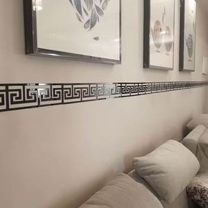 High Quality 3d DIY Waist Line 3D <b>Mirror</b> Sticker Modern <b>Acrylic</b> Wall Decor Room Decoration Wall Stickers Wholesale - Product Image 1