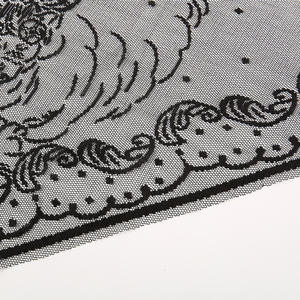 イスラム教徒向け特価セール！新作ノートルダム三角スカーフ 刺繍入りしわ防止フリルオーガンザ民族風ヘッドスカーフ - Product Image 3