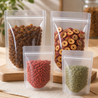 Sachet Doypack Transparent Dépoli avec Fermeture Zip, Qualité Alimentaire, Refermable, à Encoche de Déchirement, Impression Personnalisée pour Fruits Secs et Snacks
