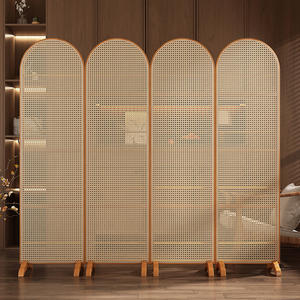 Panel de partición de pared de oficina móvil Vintage, <span class=keywords><strong>divisor</strong></span> de cinta de caña de ratán para el hogar, oficina, Hospital, escuela, aplicación - Product Image 3