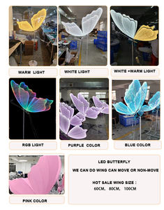 Fournitures de mariage, <span class=keywords><strong>d</strong></span>écoration de scène, toile de fond <span class=keywords><strong>d</strong></span>'événement, papillon, grandes ailes <span class=keywords><strong>d</strong></span>'<span class=keywords><strong>ange</strong></span> géantes à LED - Product Image 6
