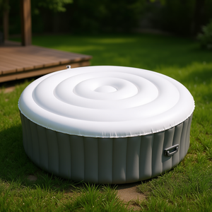 Cubierta Inflable para Spa de 5.4 Pies, Blanca, Aislada, Resistente a la Intemperie, Impermeable, Protector de Tanque para Jacuzzi Exterior - Product Image 2